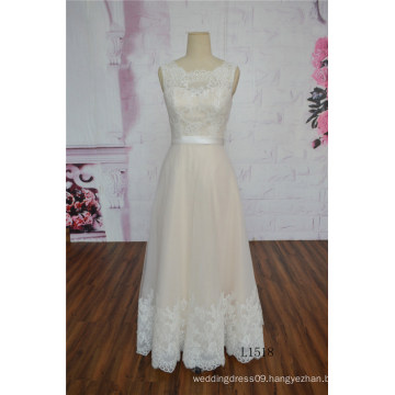 Champagne Full-Length Wedding Dress A-Line